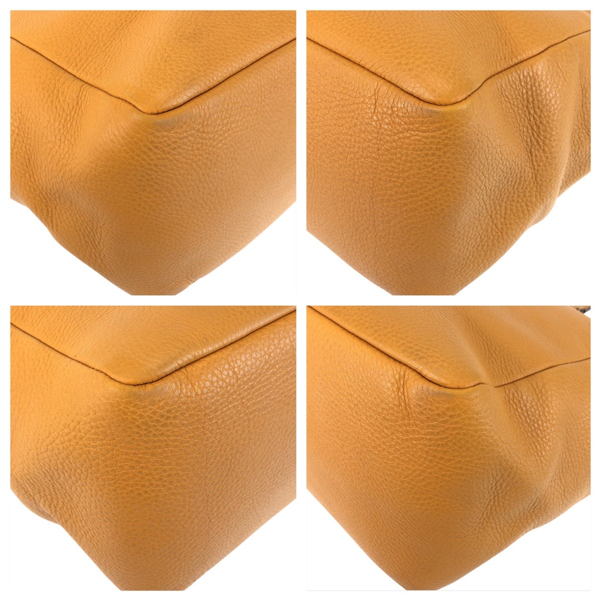 GUCCI Tote Bag 323671 leather Yellow Gold Metal Tote Bag Shoulder Bag Women Used