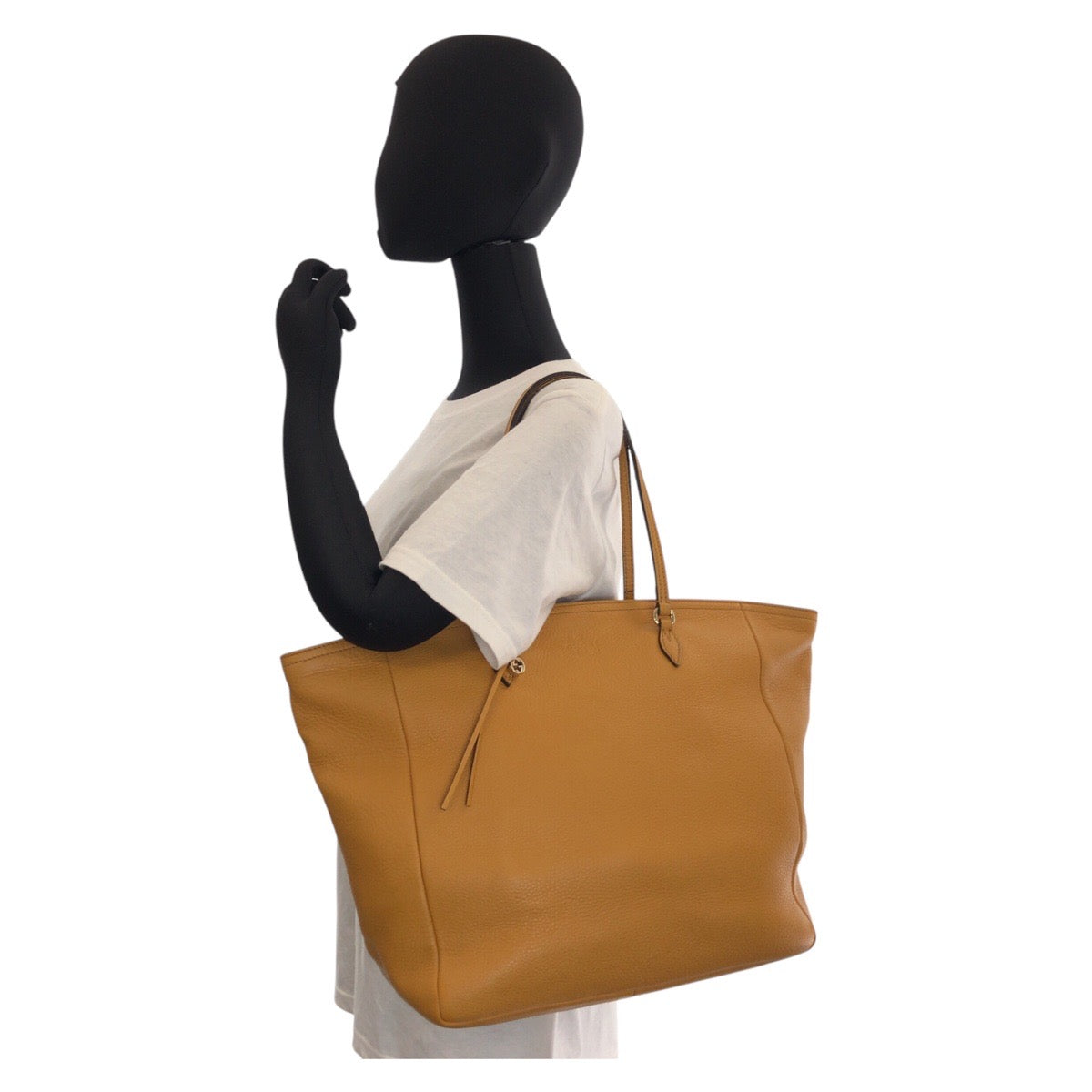 GUCCI Tote Bag 323671 leather Yellow Gold Metal Tote Bag Shoulder Bag Women Used