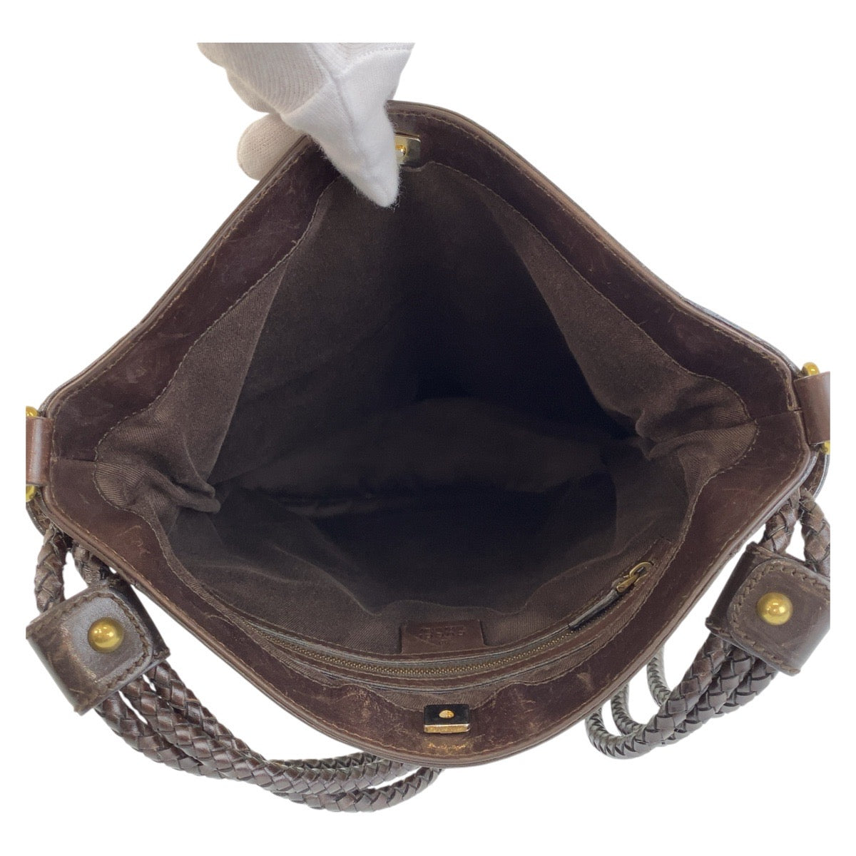 GUCCI Shoulder Bag 109097 GG canvas, leather Brown Beige Gold Metal Crossbody Shoulder Bag Messenger Bag Women Used