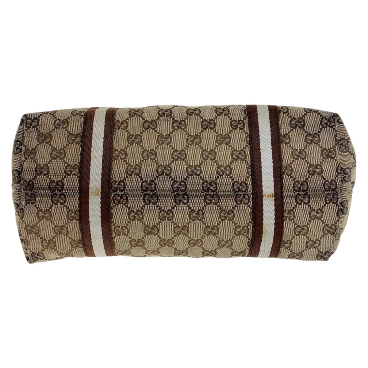 GUCCI Tote Bag GG canvas, leather Brown Gold Metal Tote Bag Shoulder Bag Shelly Line Bamboo Women Used