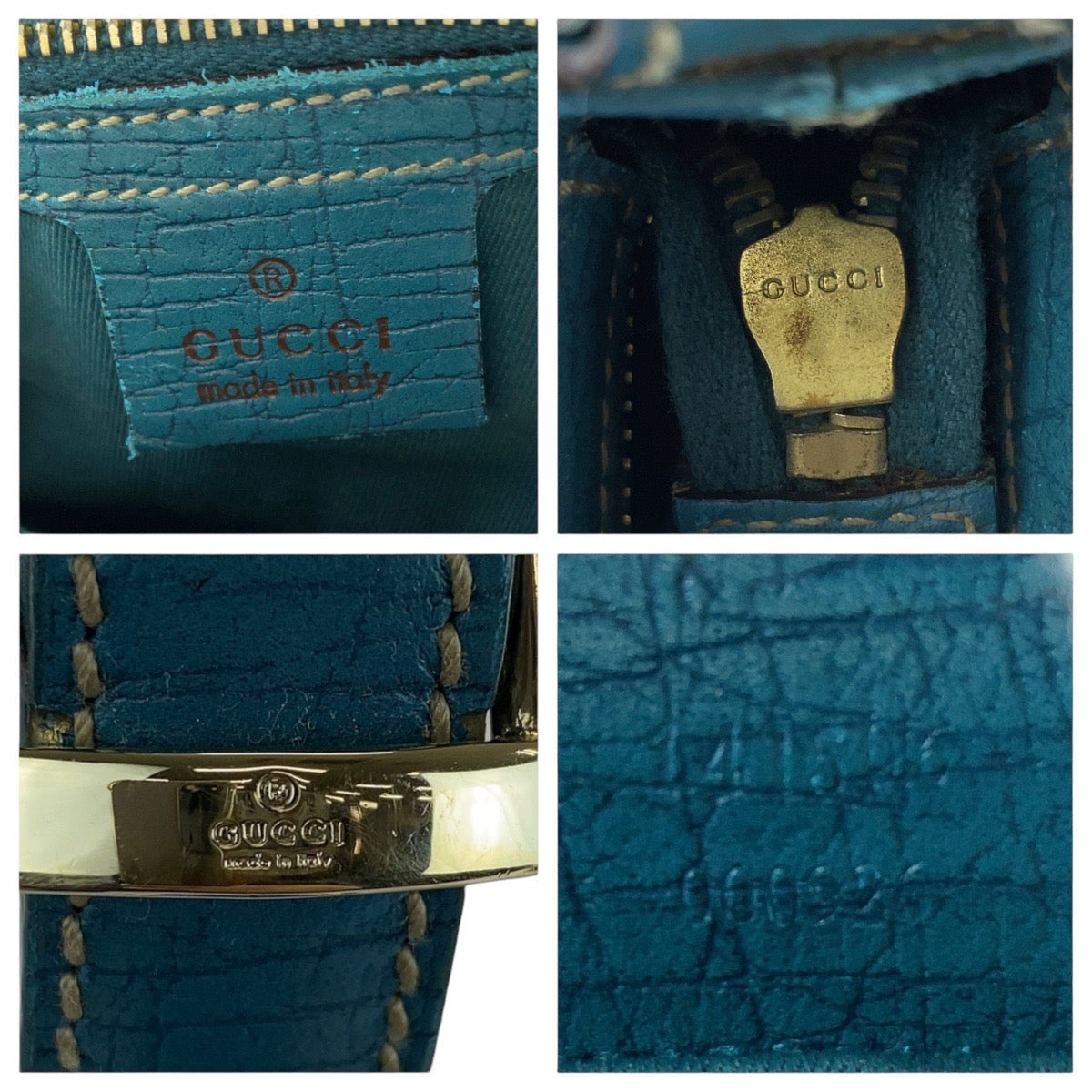 GUCCI Shoulder Bag GG canvas, leather Light Blue Beige Gold Metal Shoulder Bag pochette Sherry line horsebit Women Used