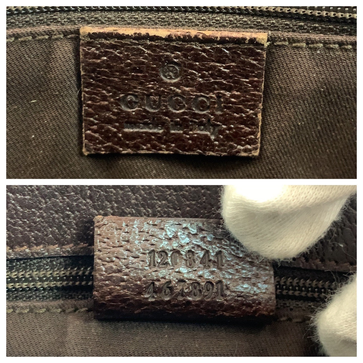 GUCCI Shoulder Bag 120841 GG canvas Brown Silver Metal Shoulder Bag pochette Women Used