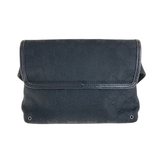 GUCCI Sling bag GG canvas Black SilverMetal Sling bag, bum bag, waist pouch Women Used