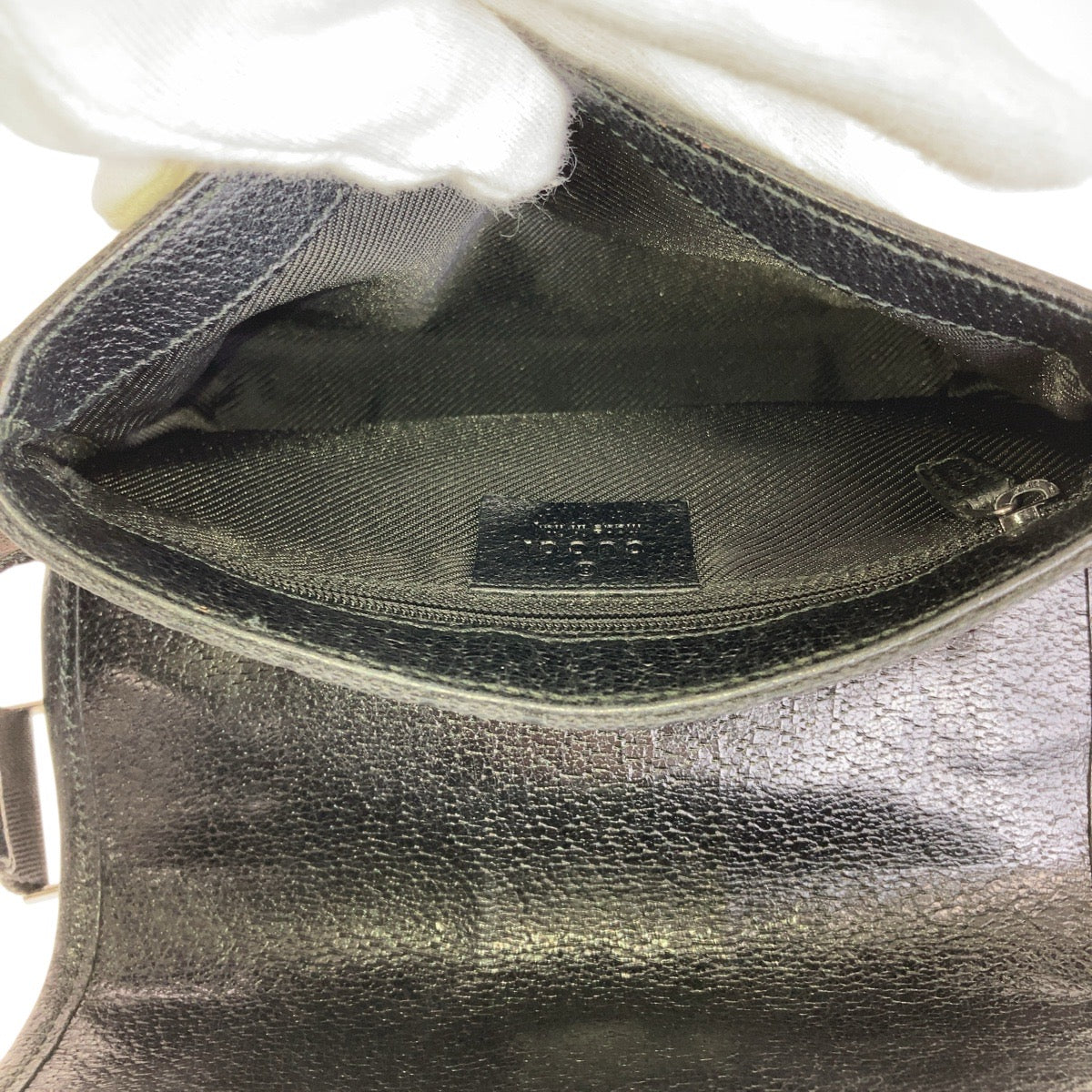 GUCCI Sling bag GG canvas Black SilverMetal Sling bag, bum bag, waist pouch Women Used