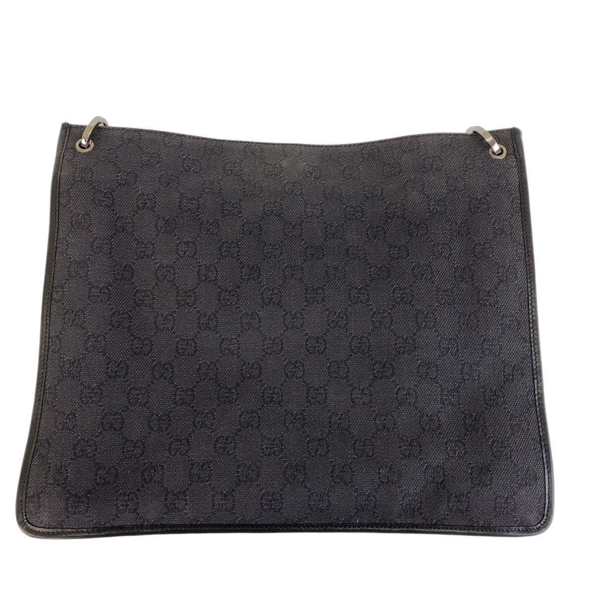 GUCCI Shoulder Bag 90656 GG canvas Black SilverMetal Crossbody Shoulder Bag Women Used