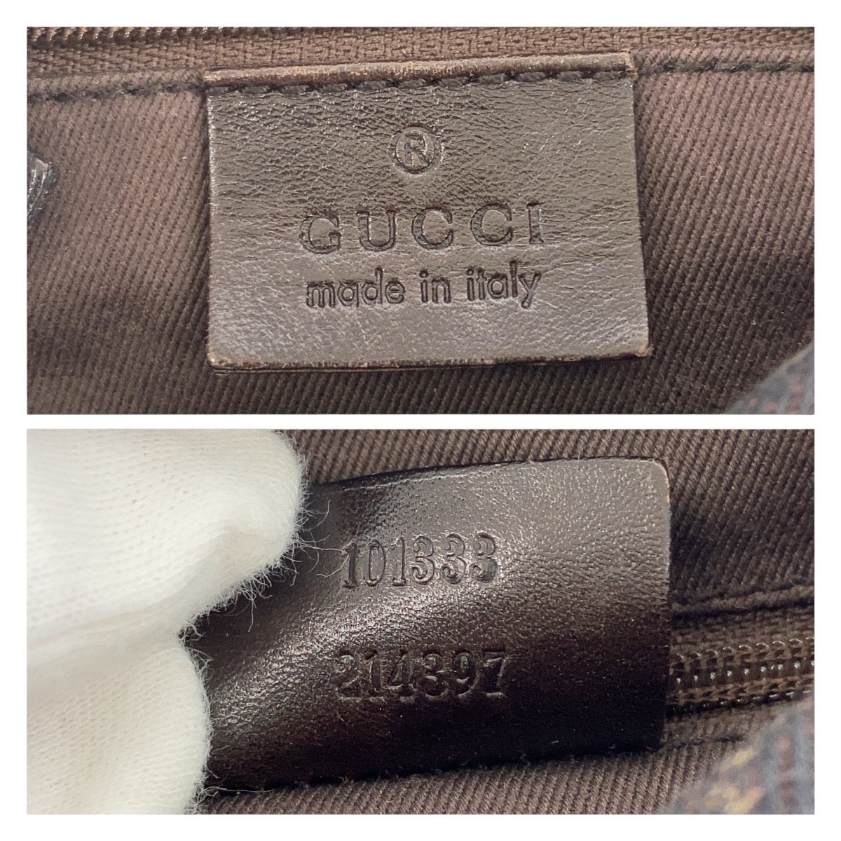 GUCCI Shoulder Bag 101333 GG canvas Brown Silver Metal Hobo Shoulder Bag Handbag Women Used