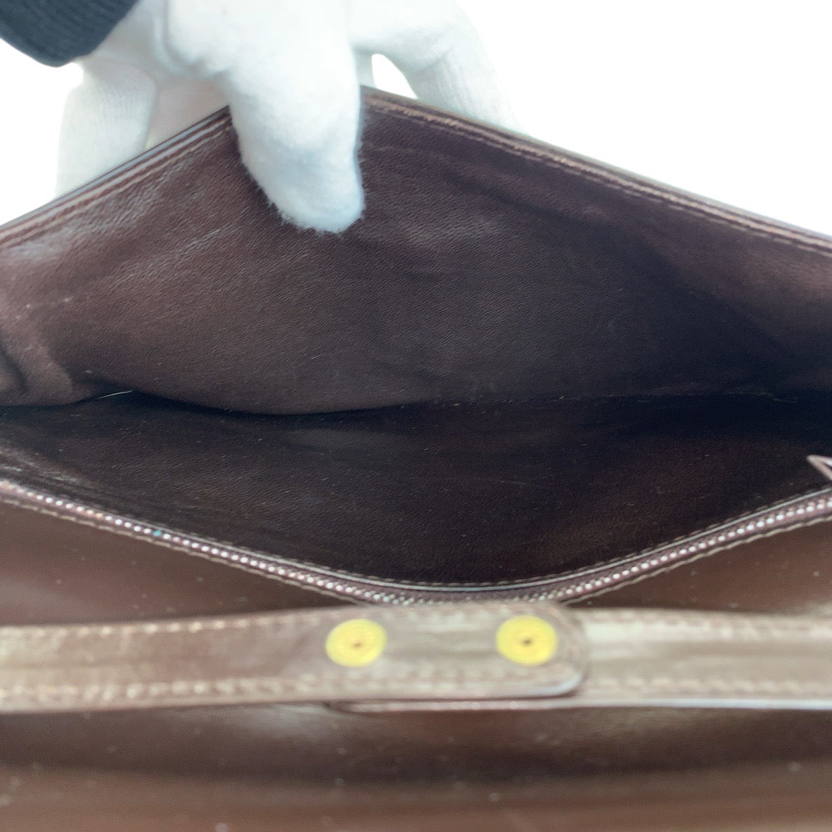 GUCCI Shoulder Bag leather Brown Gold Metal Shoulder Bag Messenger bag Women Used