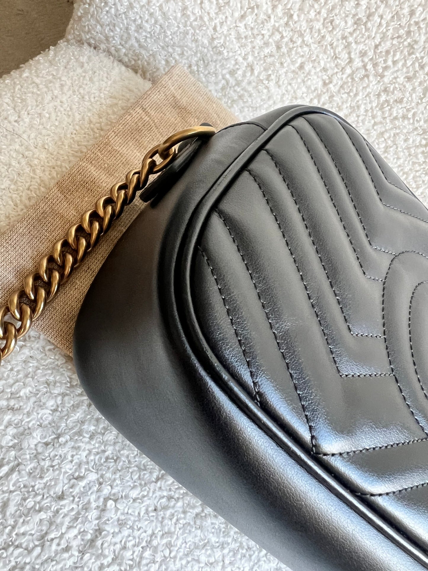 Gucci GG Black Marmont Small Shoulder Bag (RRP £1440)
