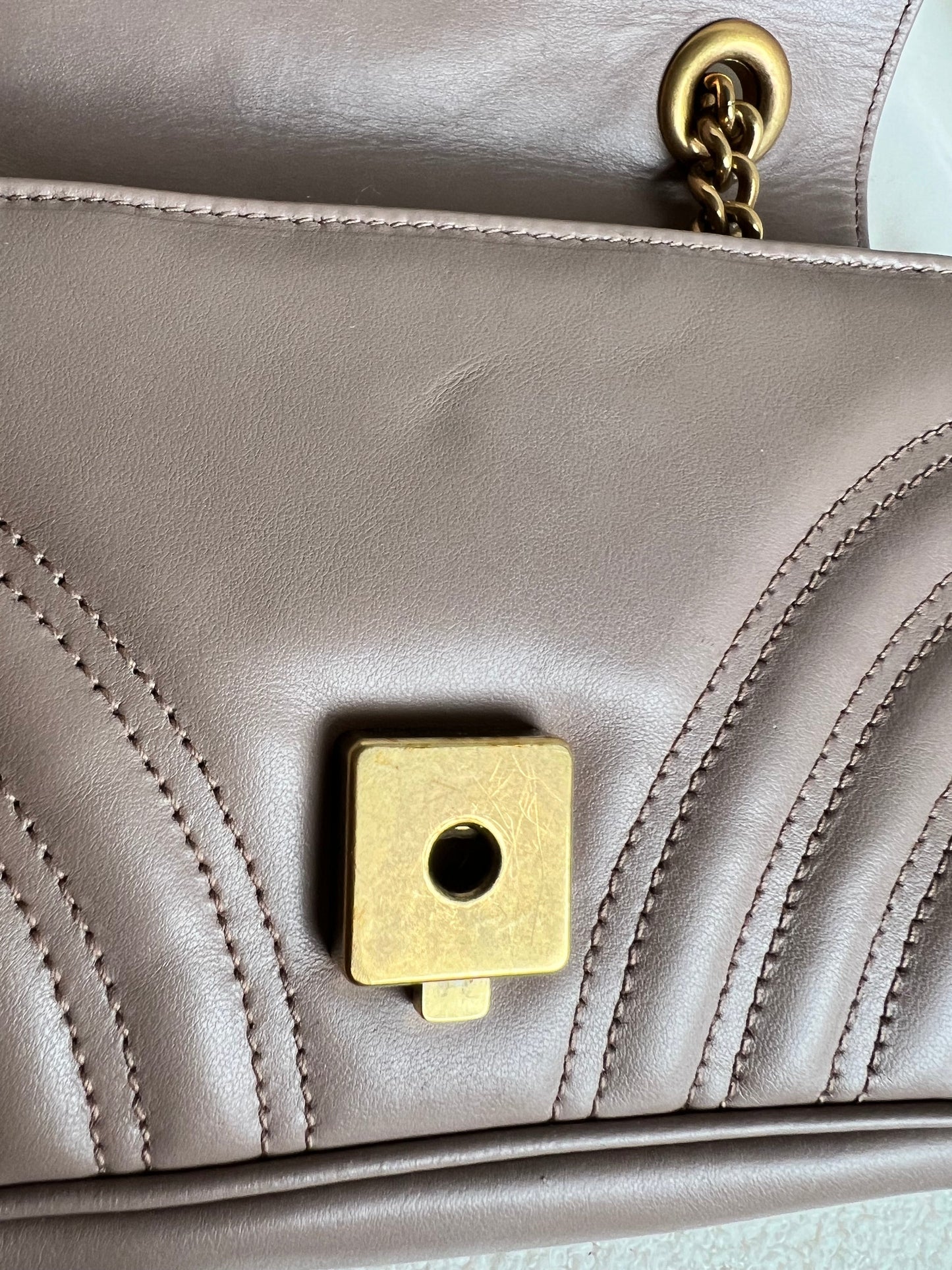Gucci GG Dusty Pink Marmont Mini Shoulder Bag (RRP £1,890)