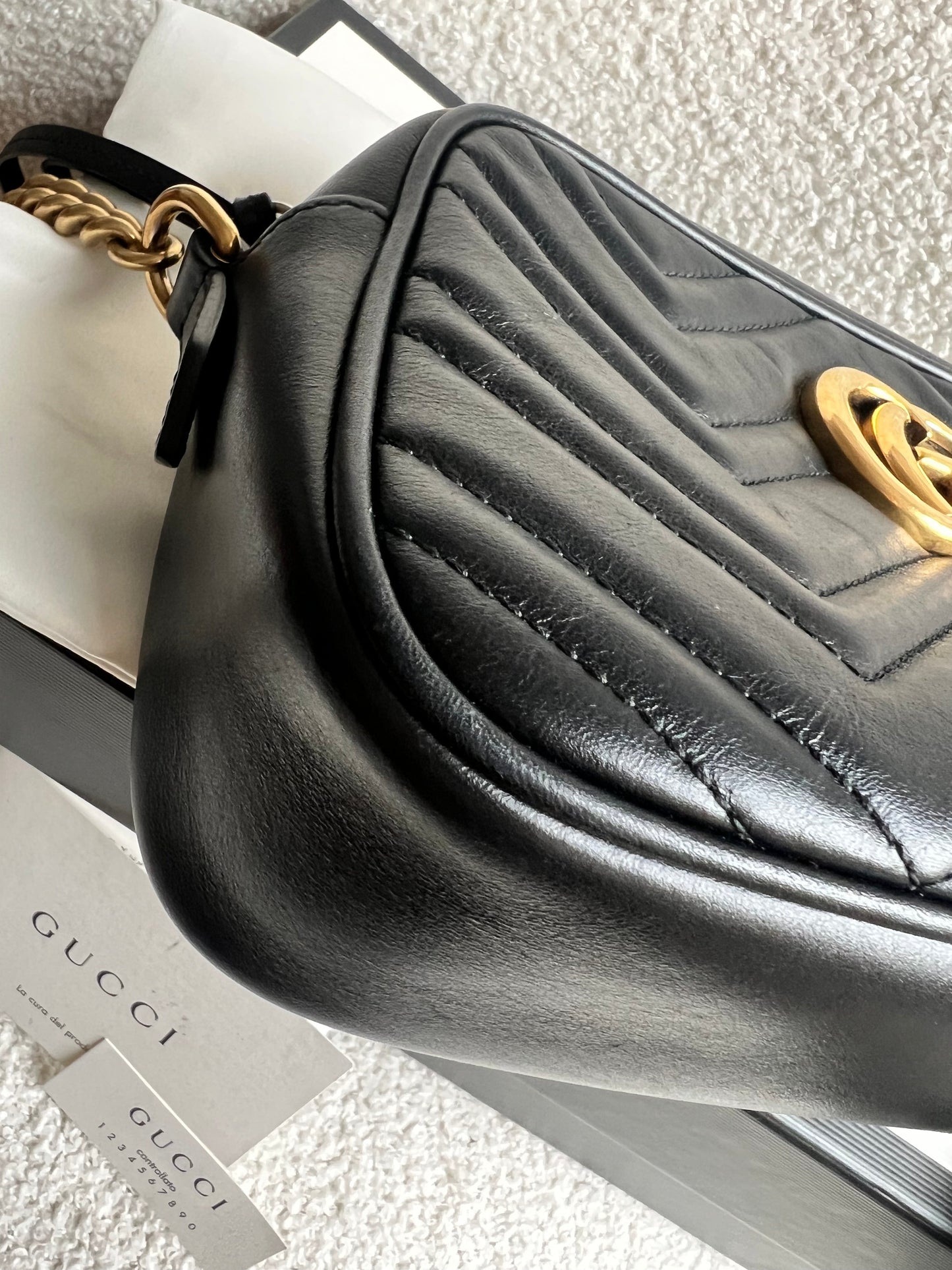Gucci GG Black Marmont Small Shoulder Bag (RRP £1440)