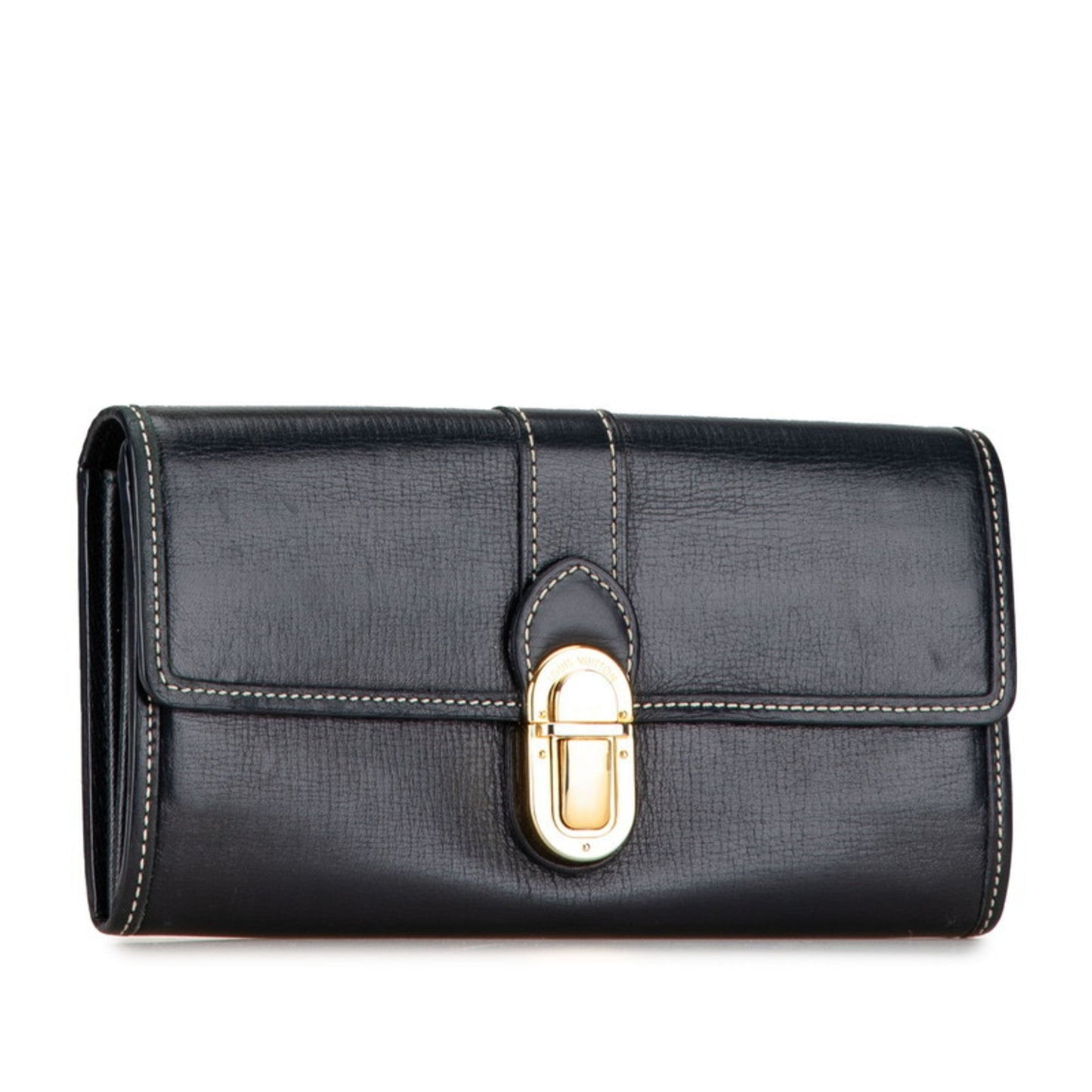 Louis Vuitton Ancre Navy Leather Coin Purse/Coin Case