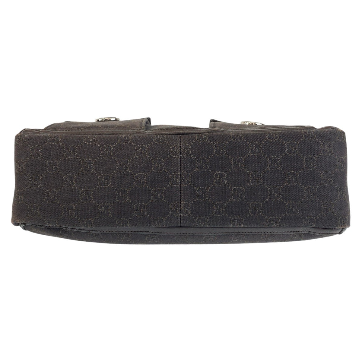 GUCCI Tote Bag 268639 GG canvas, leather Brown Silver Metal Tote Bag Shoulder Bag Abbey Women Used