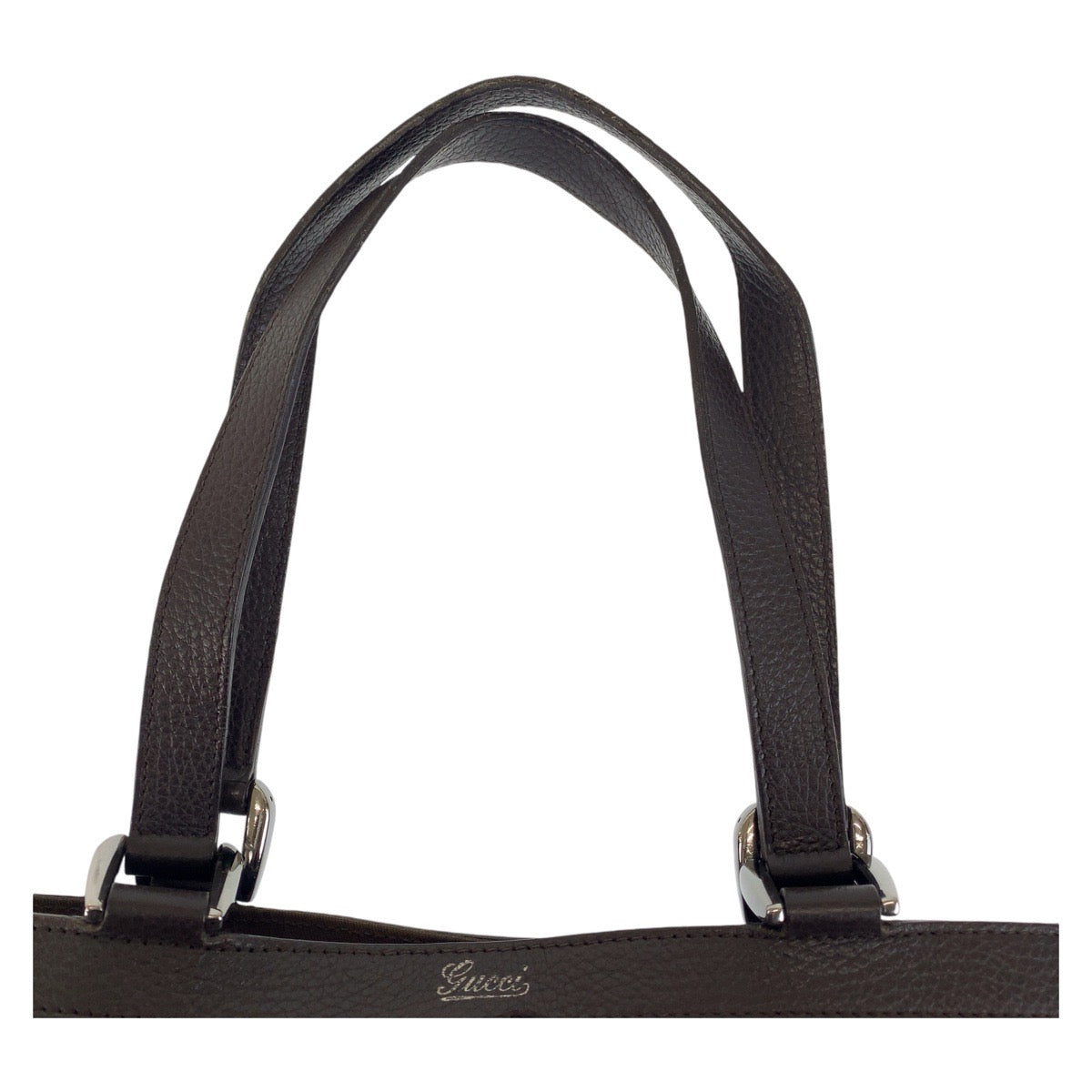GUCCI Tote Bag 268639 GG canvas, leather Brown Silver Metal Tote Bag Shoulder Bag Abbey Women Used