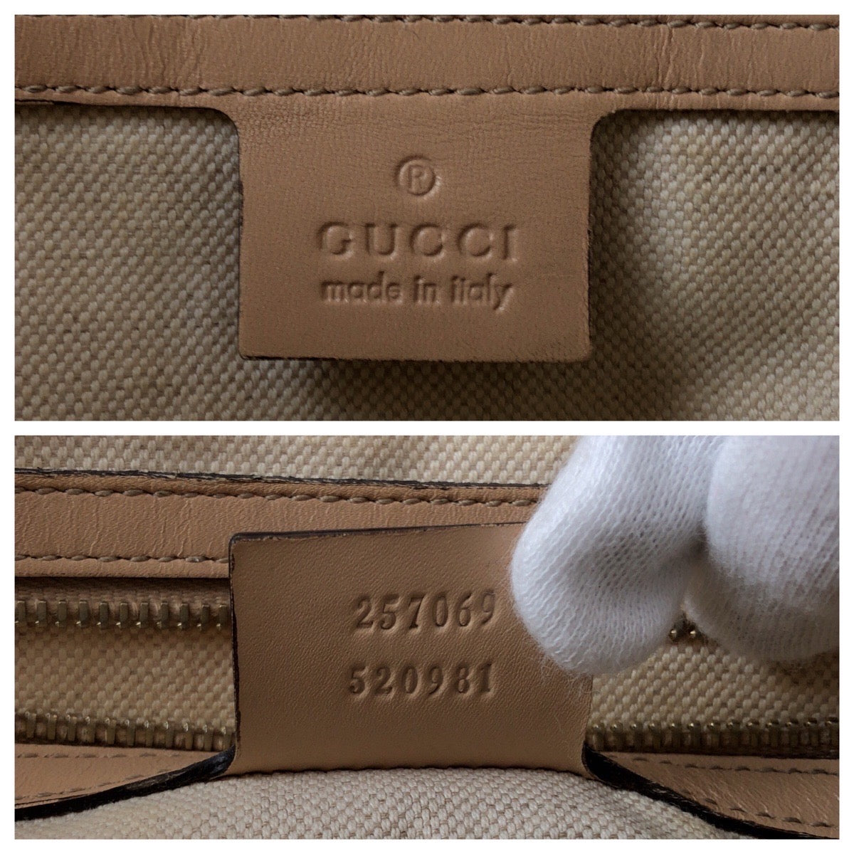 GUCCI Tote Bag 257069 GG canvas Pink Beige Gold Metal Tote Bag Shoulder Bag Lovely Women Used