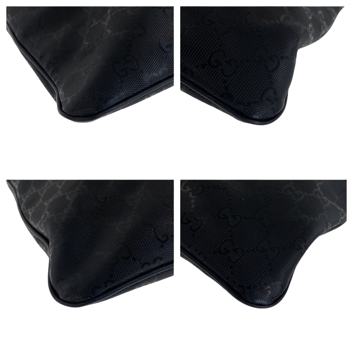 GUCCI Shoulder Bag 201446 PVC Black SilverMetal Shoulder Bag Messenger bag GG implementation mens Used