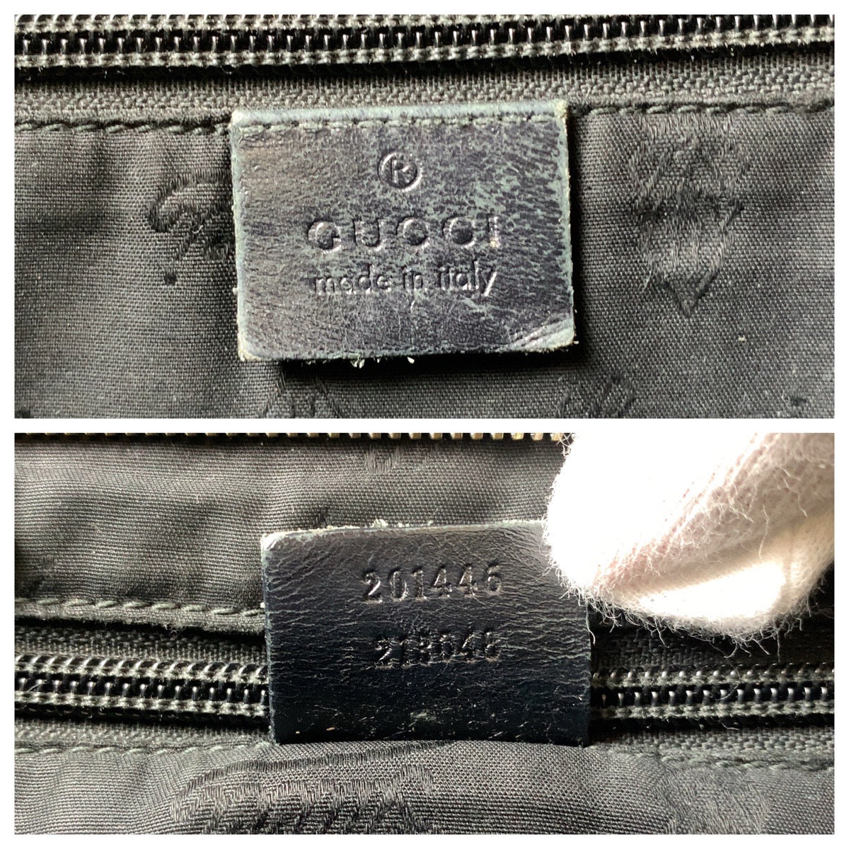 GUCCI Shoulder Bag 201446 PVC Black SilverMetal Shoulder Bag Messenger bag GG implementation mens Used