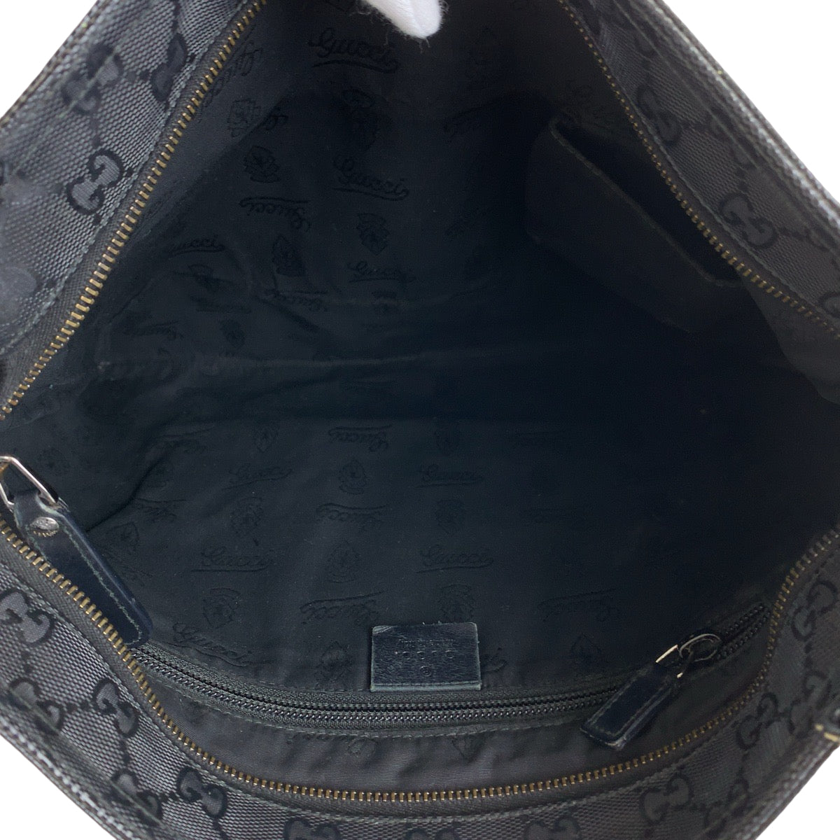 GUCCI Shoulder Bag 201446 PVC Black SilverMetal Shoulder Bag Messenger bag GG implementation mens Used