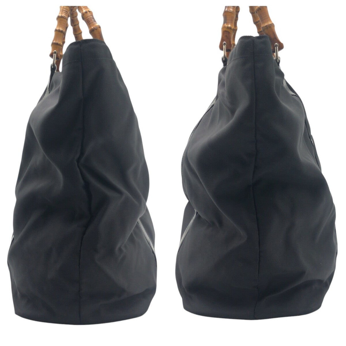 GUCCI Handbag 002 2058 0412 5 cotton black Handbag Tote Bag Bamboo Women Used