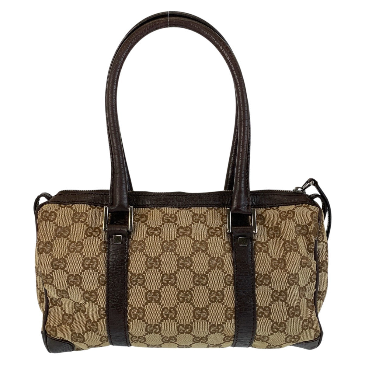 GUCCI Handbag 30458 GG canvas, leather Beige brown Handbag Boston Duffel bag Women Used