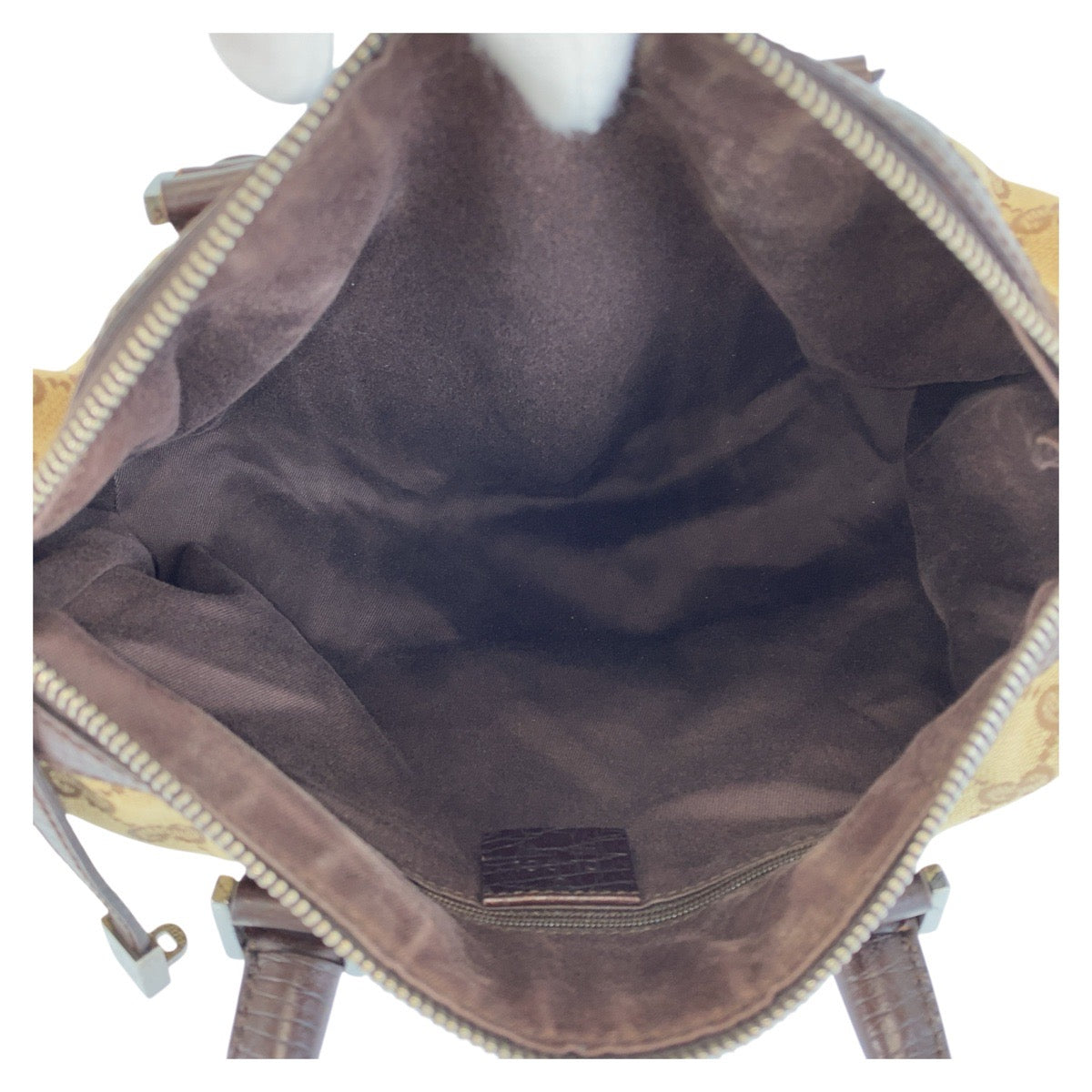 GUCCI Handbag 30458 GG canvas, leather Beige brown Handbag Boston Duffel bag Women Used