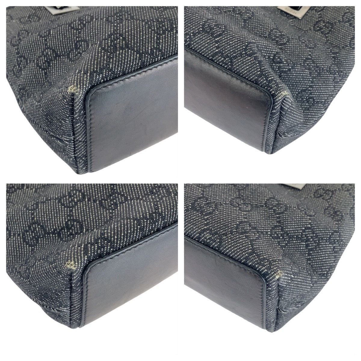 GUCCI Tote Bag 36172 GG canvas, leather black Tote Bag handbag Women Used