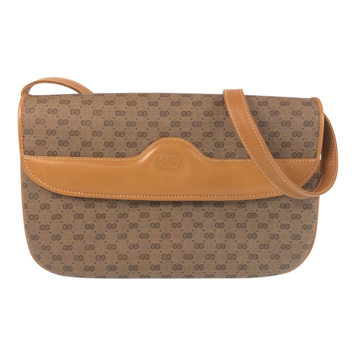 GUCCI Shoulder Bag 004 256 PVC, Leather Brown camel Crossbody Shoulder Bag Messenger Bag Old Gucci Micro GG Women Used