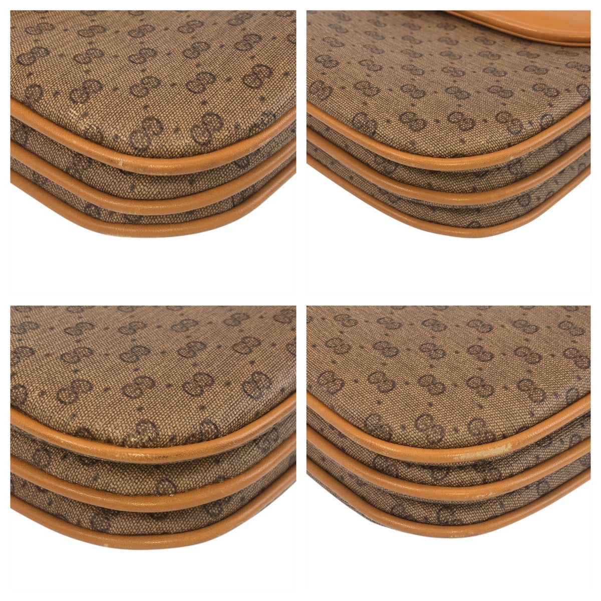 GUCCI Shoulder Bag 004 256 PVC, Leather Brown camel Crossbody Shoulder Bag Messenger Bag Old Gucci Micro GG Women Used