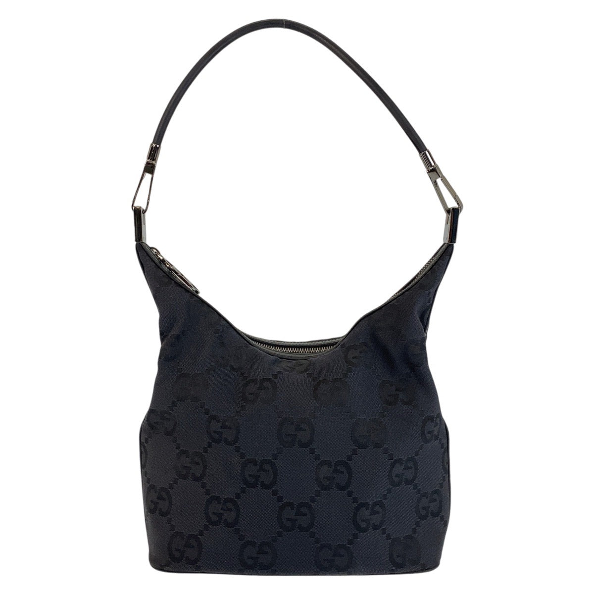 GUCCI Shoulder Bag 001 3814 GG canvas, leather black Shoulder Bag Women Used