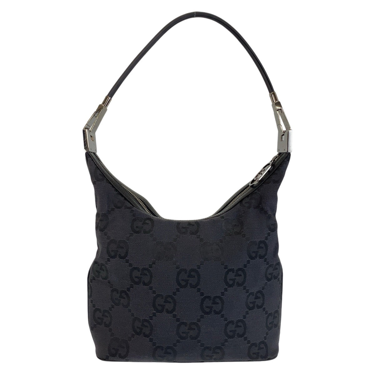 GUCCI Shoulder Bag 001 3814 GG canvas, leather black Shoulder Bag Women Used