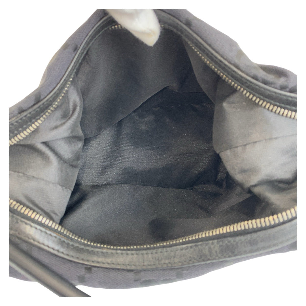 GUCCI Shoulder Bag 001 3814 GG canvas, leather black Shoulder Bag Women Used