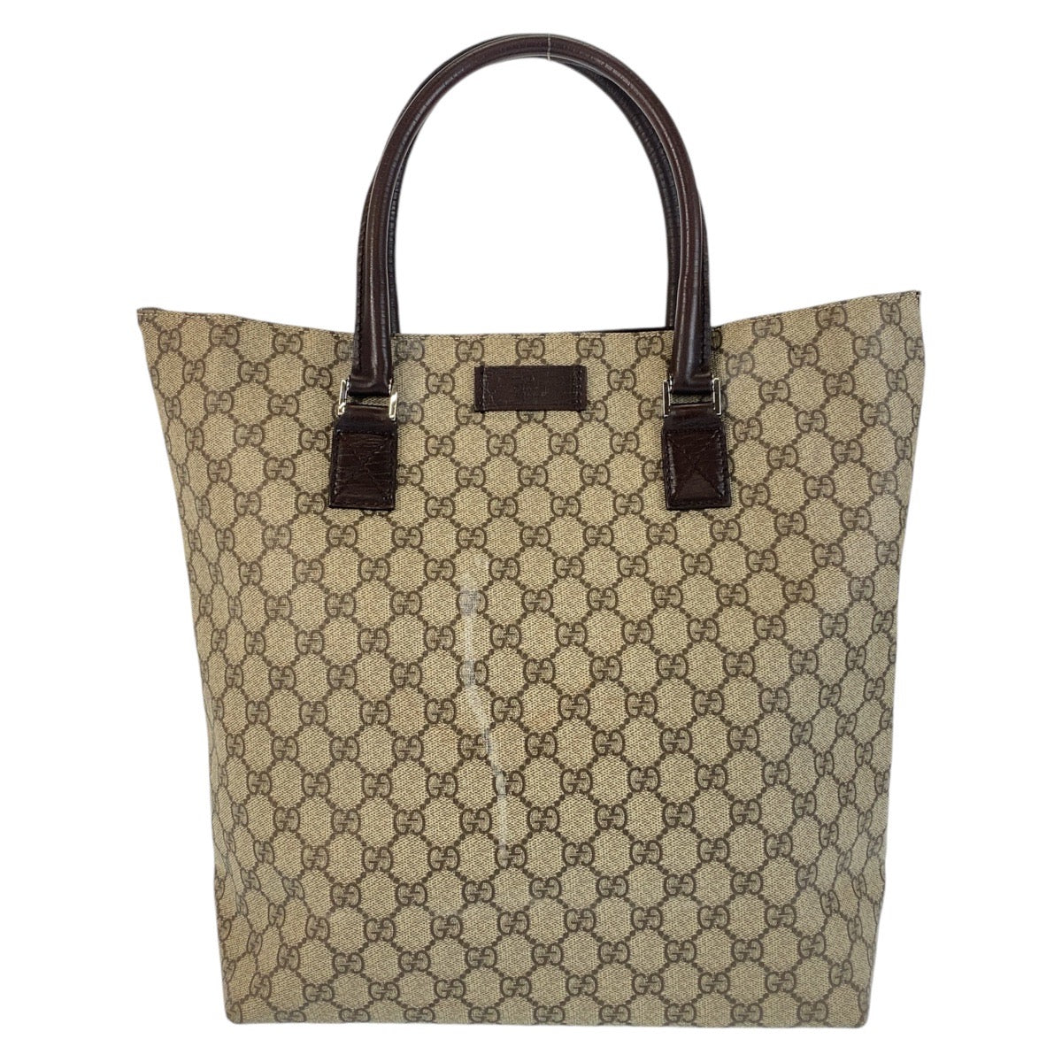 GUCCI Tote Bag 131220 GG Supreme canvas, leather Brown Tote Bag Women Used