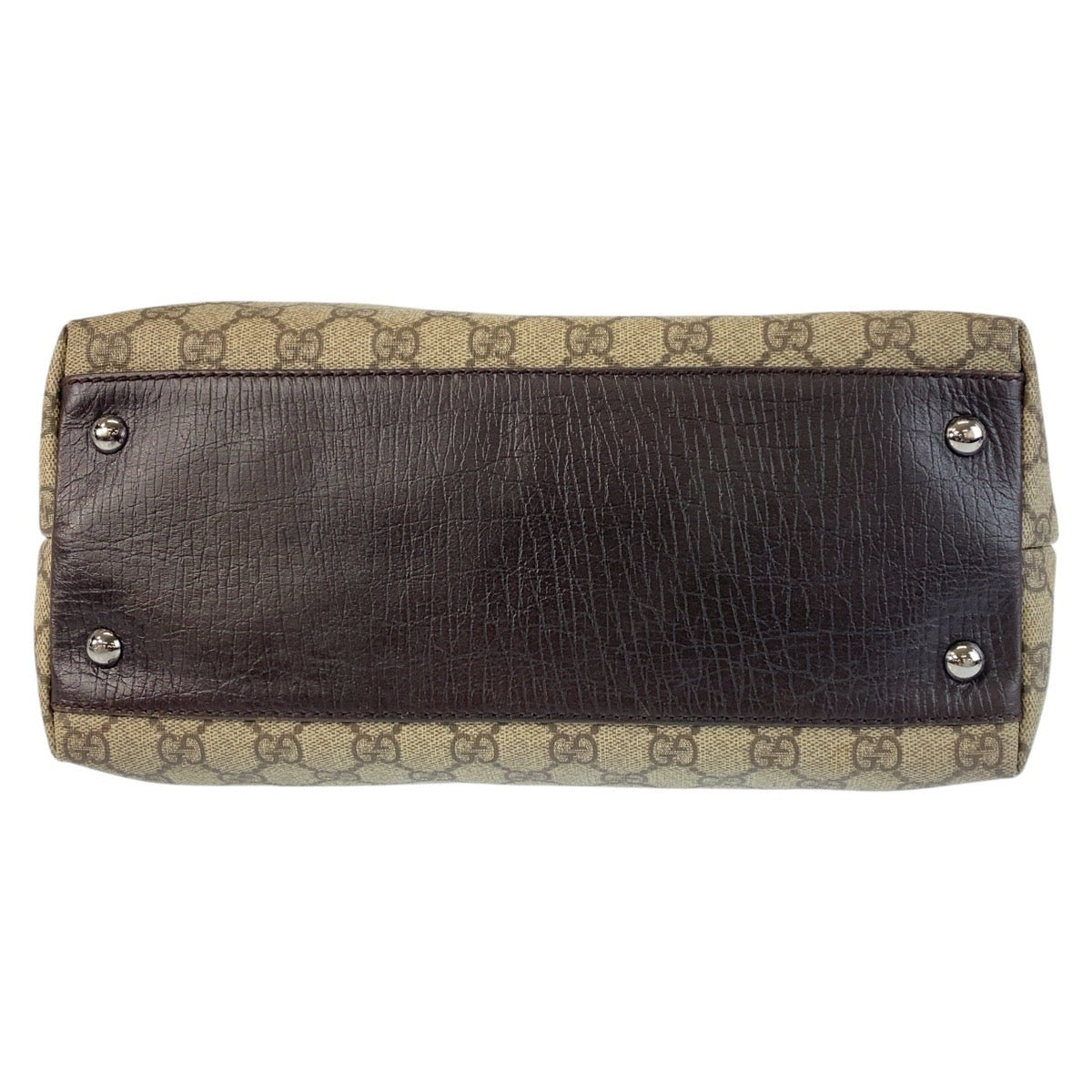 GUCCI Tote Bag 131220 GG Supreme canvas, leather Brown Tote Bag Women Used