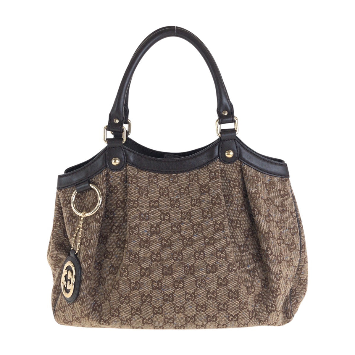 GUCCI Handbag 211944 GG canvas, leather Brown Handbag Shoulder Bag Sukey Women Used