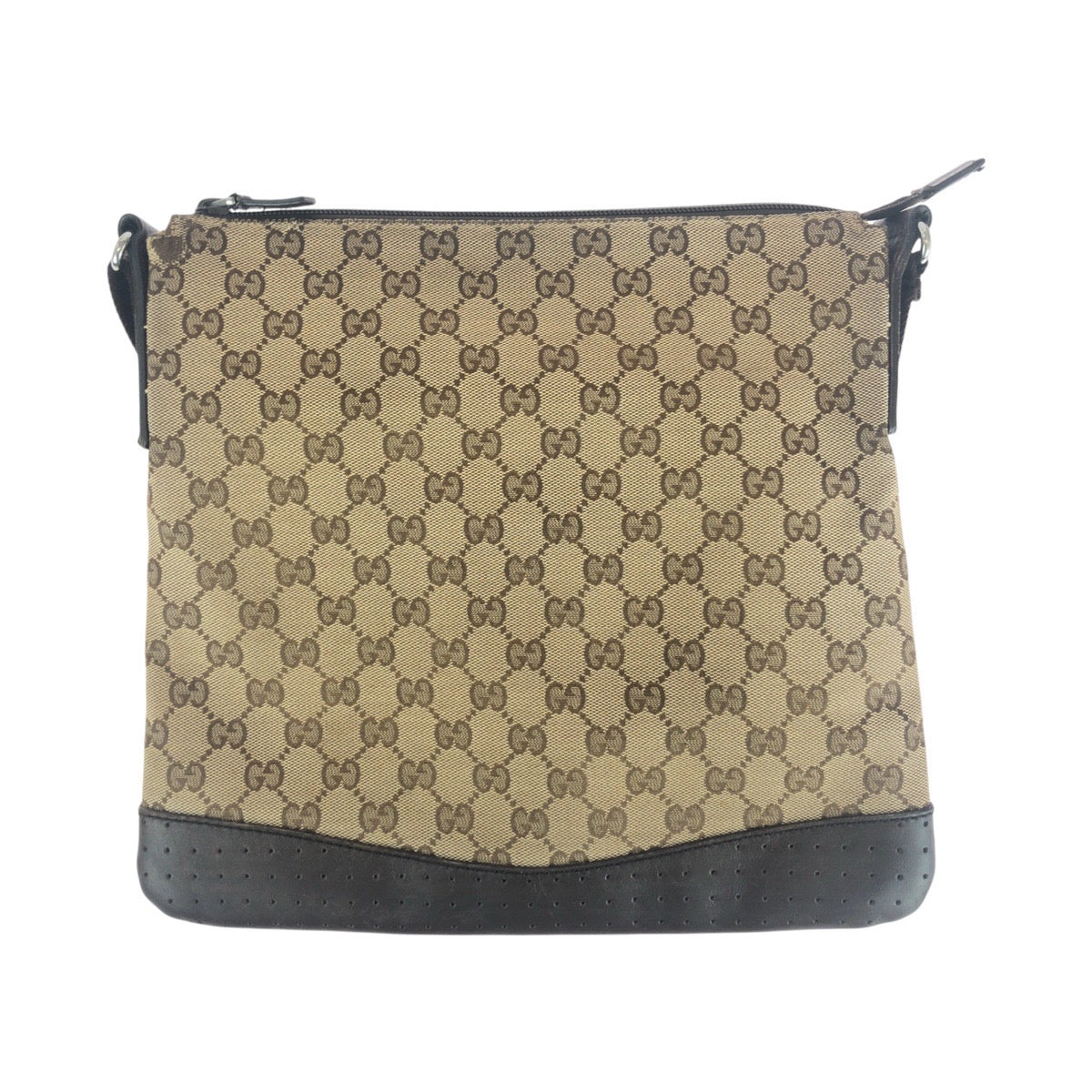 GUCCI Shoulder Bag 145857 GG canvas, leather Brown beige Shoulder Bag pochette Women Used