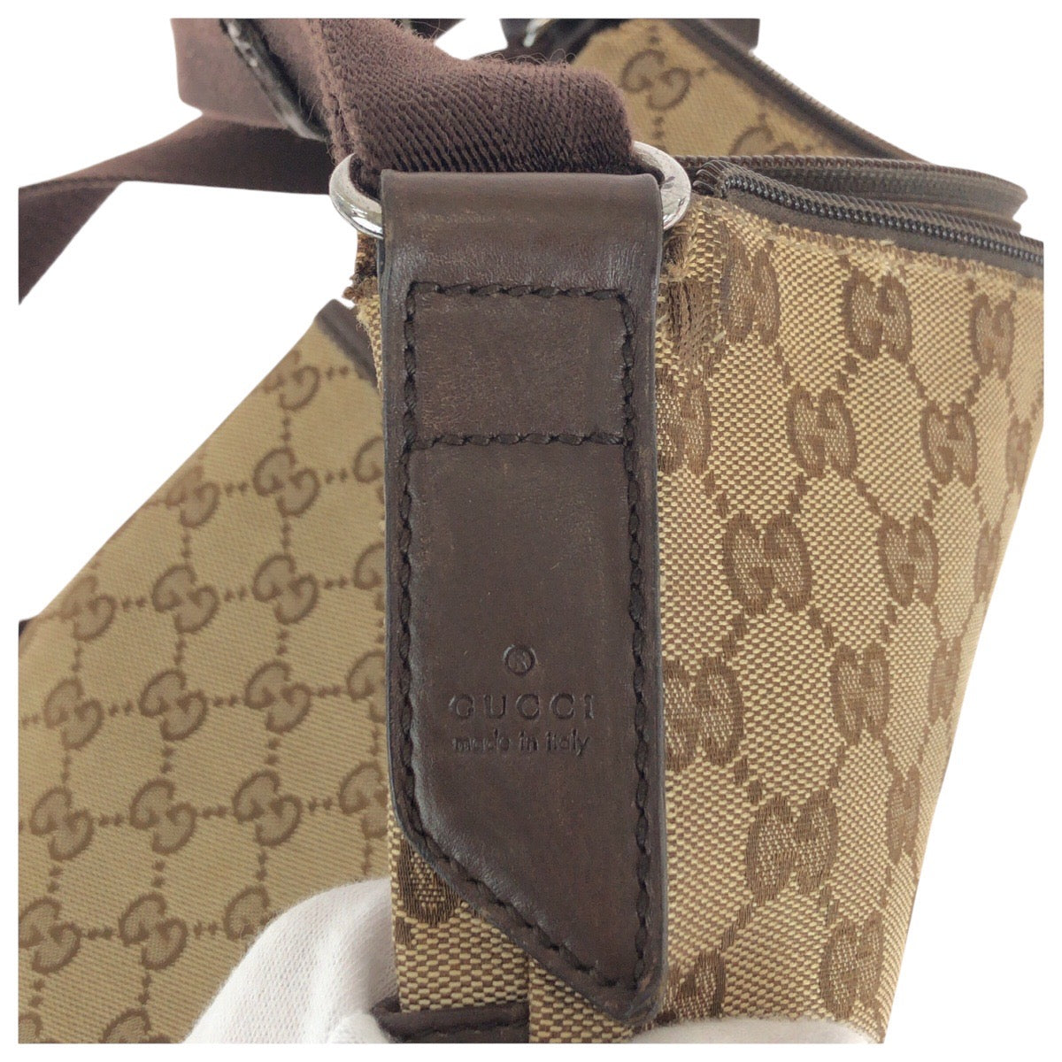 GUCCI Shoulder Bag 145857 GG canvas, leather Brown beige Shoulder Bag pochette Women Used