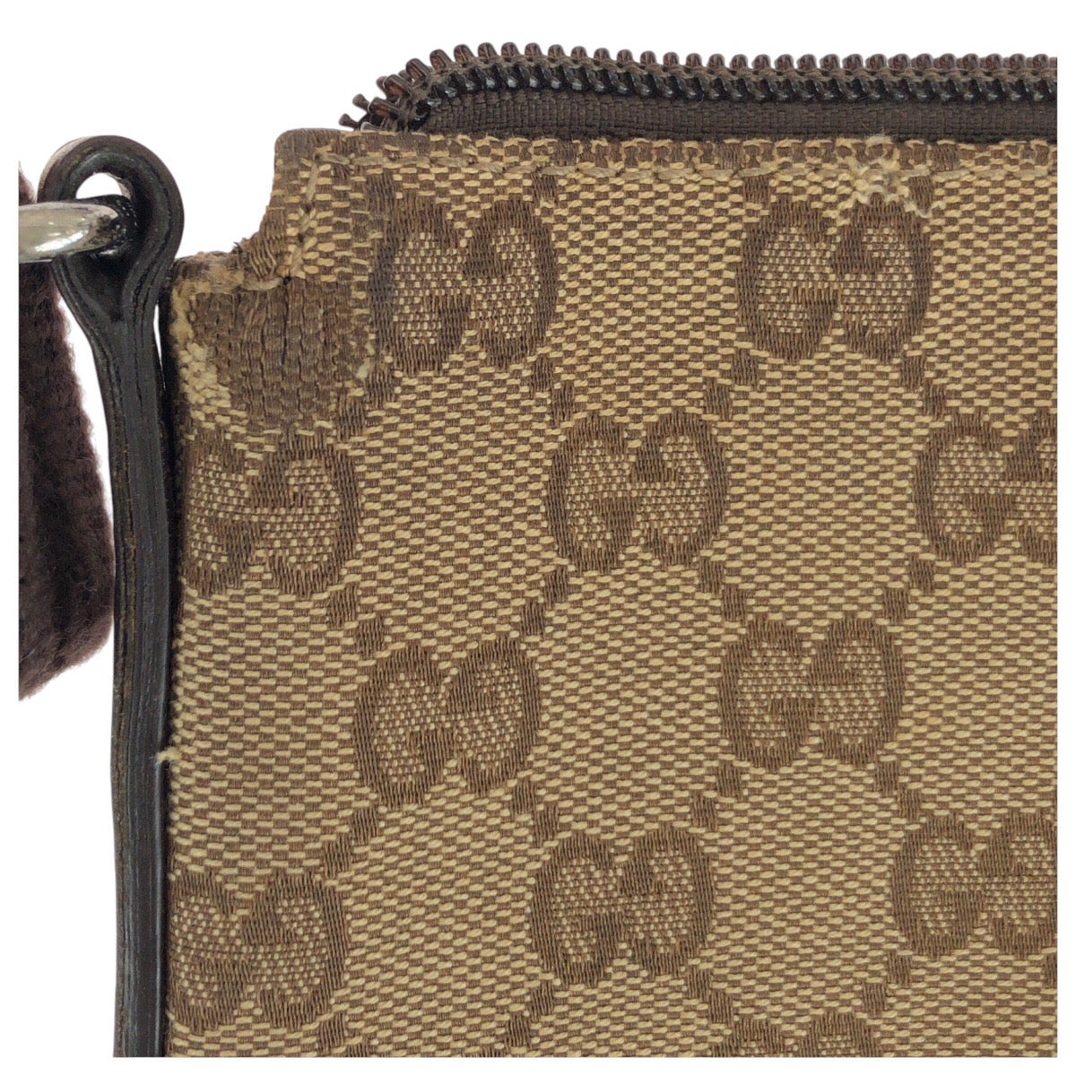 GUCCI Shoulder Bag 145857 GG canvas, leather Brown beige Shoulder Bag pochette Women Used