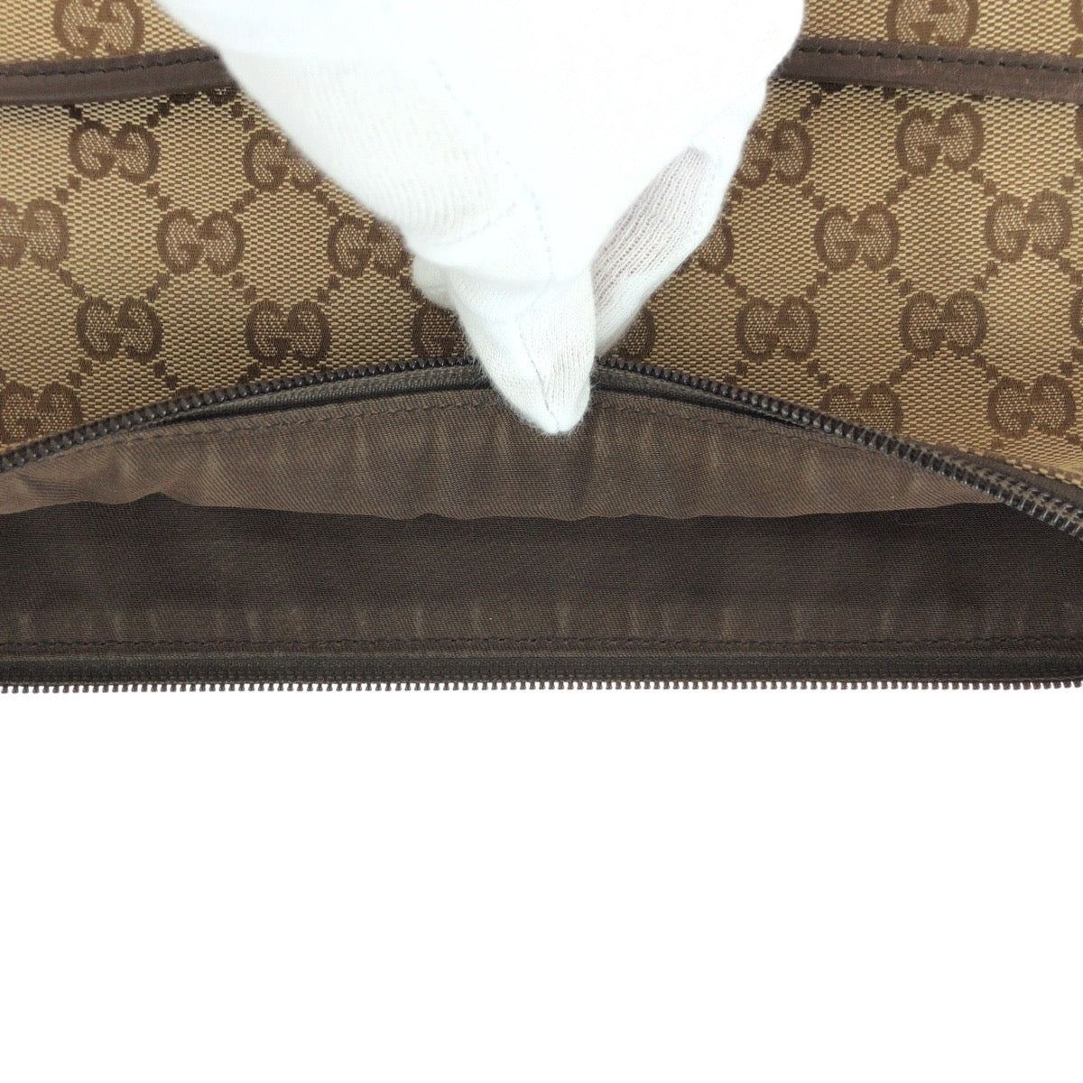 GUCCI Shoulder Bag 145857 GG canvas, leather Brown beige Shoulder Bag pochette Women Used