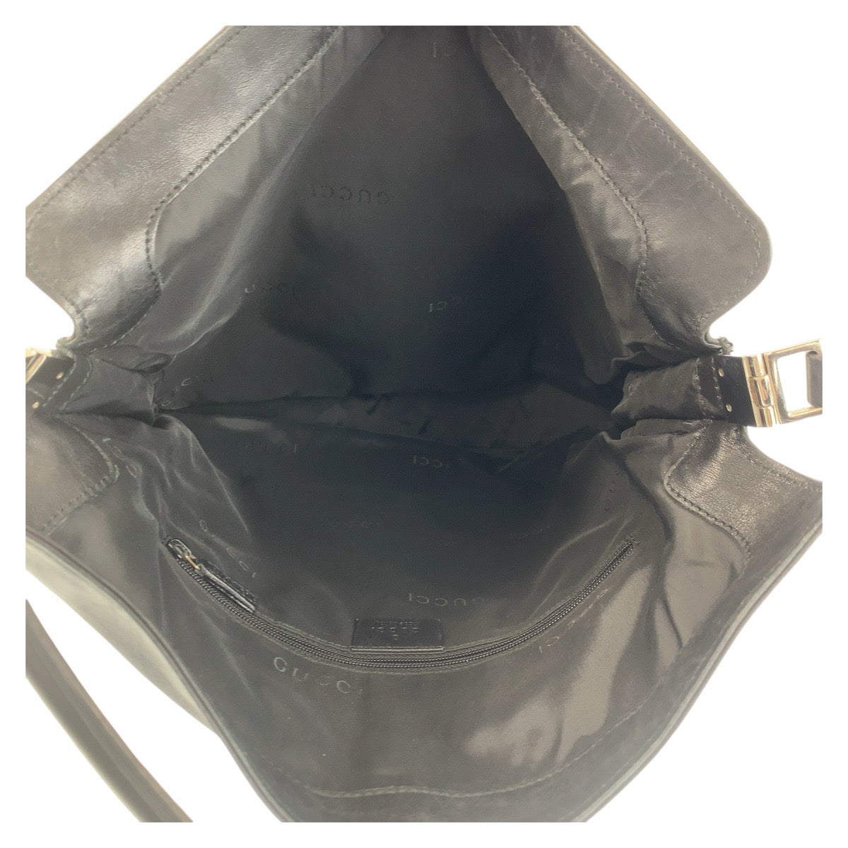 GUCCI Shoulder Bag 001 3355 leather black Shoulder Bag Jackie Women Used