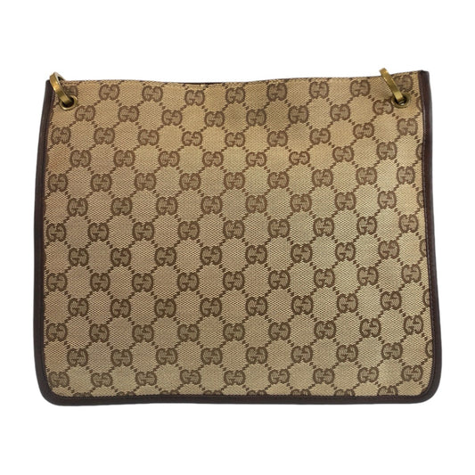 GUCCI Shoulder Bag 91762 GG canvas, leather Brown beige Crossbody Shoulder Bag Messenger Bag Women Used