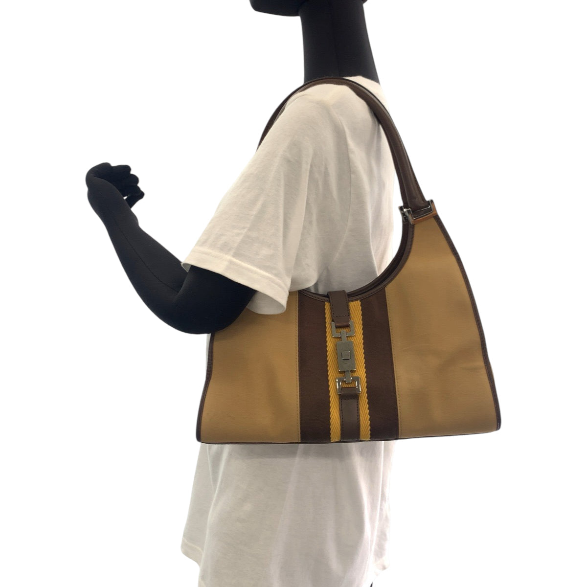 GUCCI Shoulder Bag 002 1067 GG canvas Brown One Shoulder Bag Jackie Women Used
