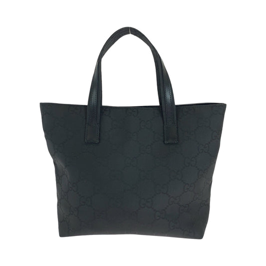 GUCCI Tote Bag 105650 GG canvas black Tote Bag handbag W pocket Women Used