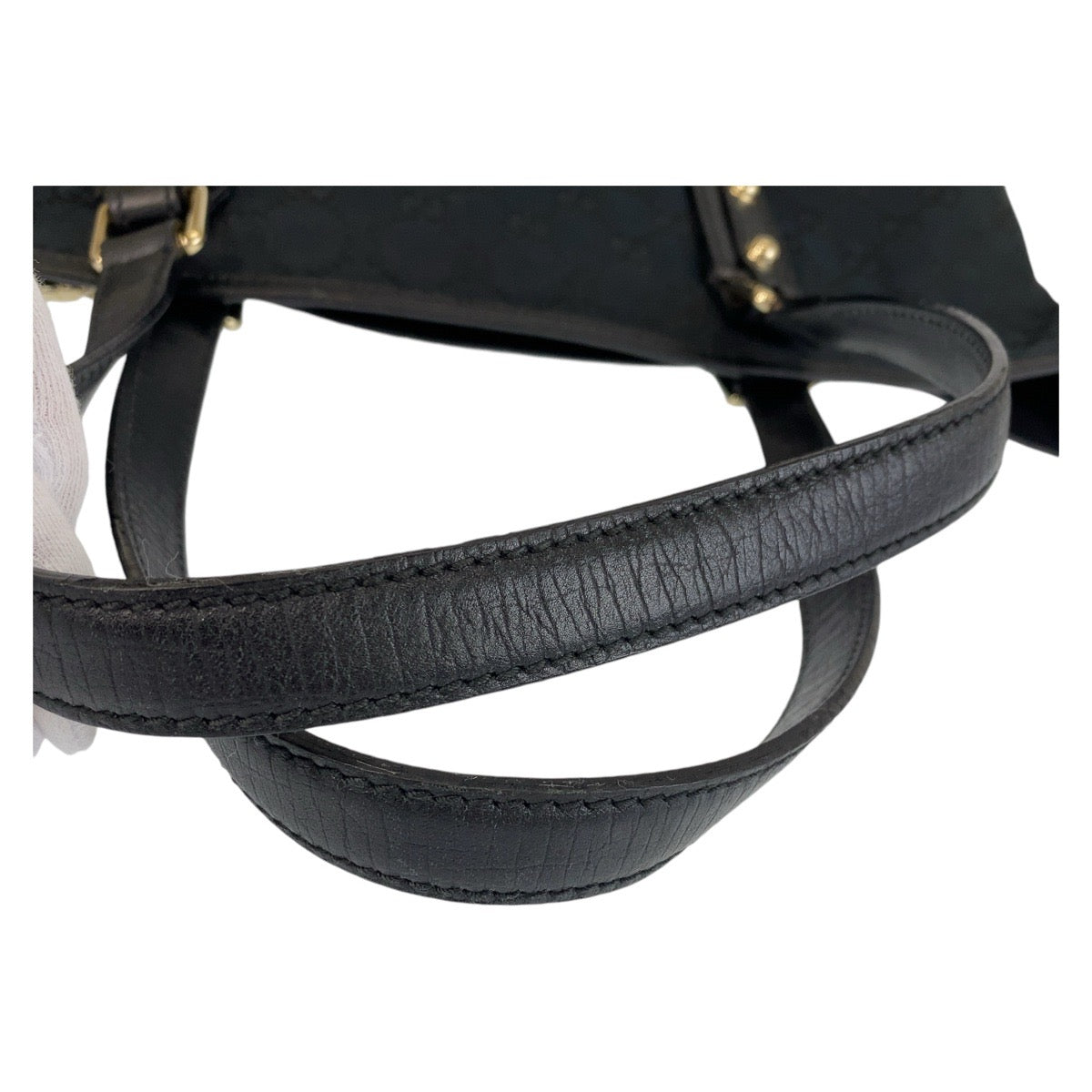 GUCCI Tote Bag 139260 GG canvas, leather black Tote Bag Shoulder Bag Sherry line Women Used