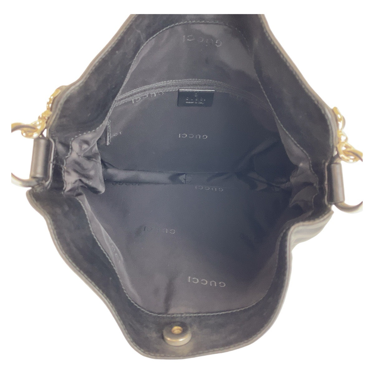 GUCCI Handbag 001 1638 Nylon, Bamboo black Handbag Bamboo Women Used