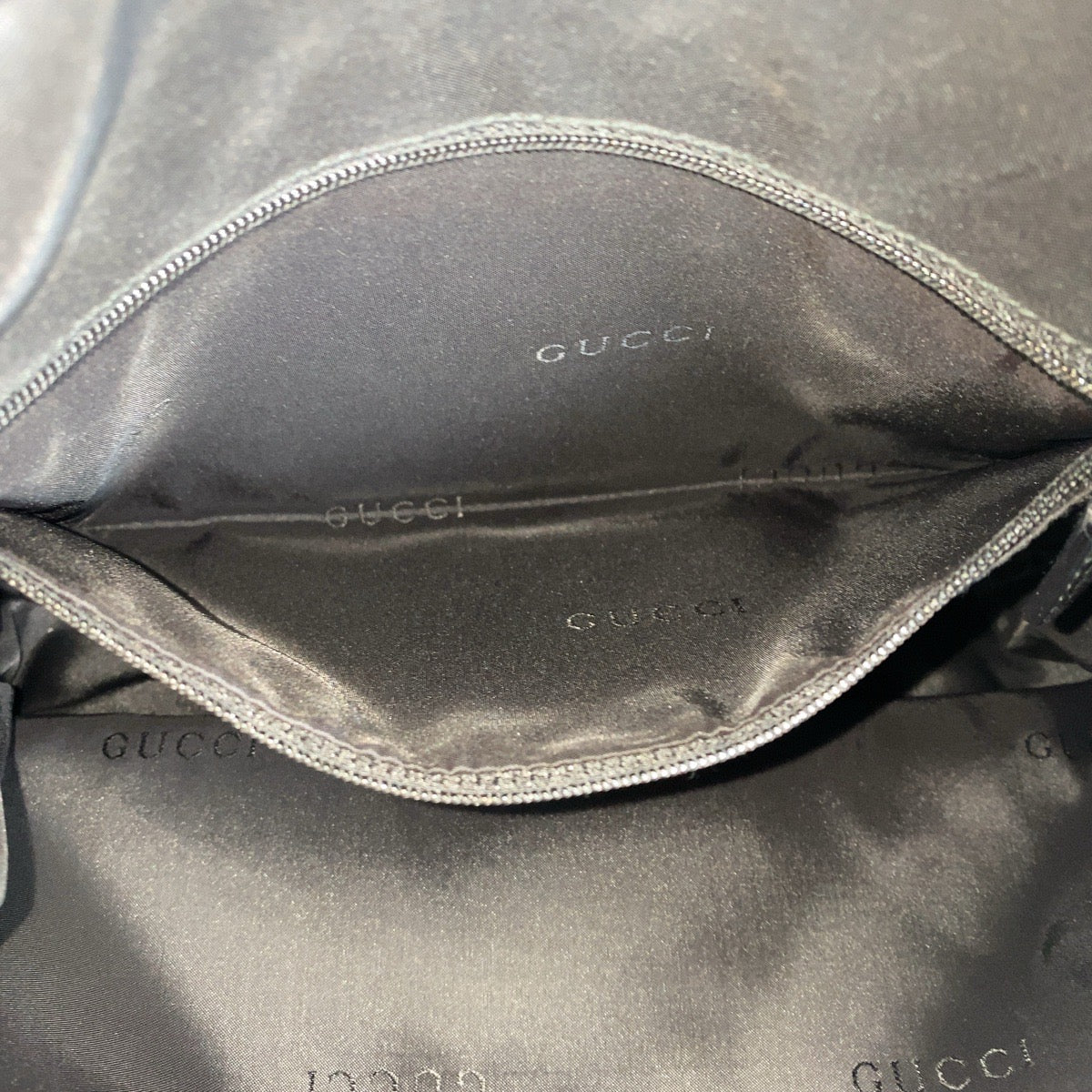 GUCCI Handbag 001 1638 Nylon, Bamboo black Handbag Bamboo Women Used