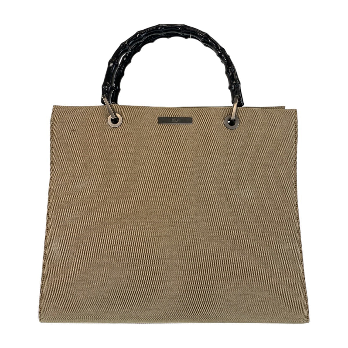 GUCCI Handbag 002 1010 Canvas, Bamboo beige Handbag Tote Bag Bamboo Women Used