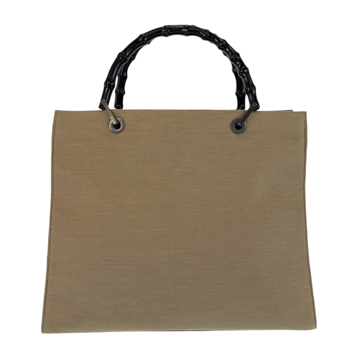 GUCCI Handbag 002 1010 Canvas, Bamboo beige Handbag Tote Bag Bamboo Women Used