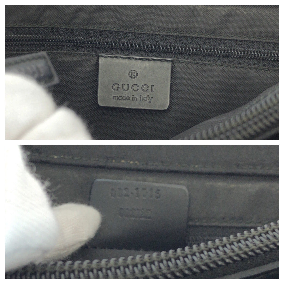 GUCCI Tote Bag 002 1015 GG canvas Black Silver Metal Tote Bag handbag Bamboo Women Used