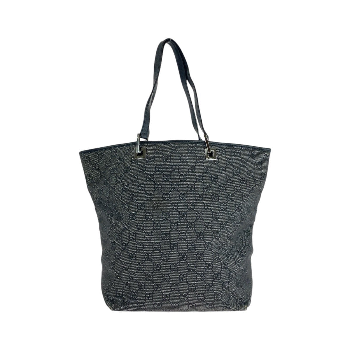 GUCCI Tote Bag 31243 GG canvas, leather BlackSilverMetal Tote Bag Shoulder Bag Women Used