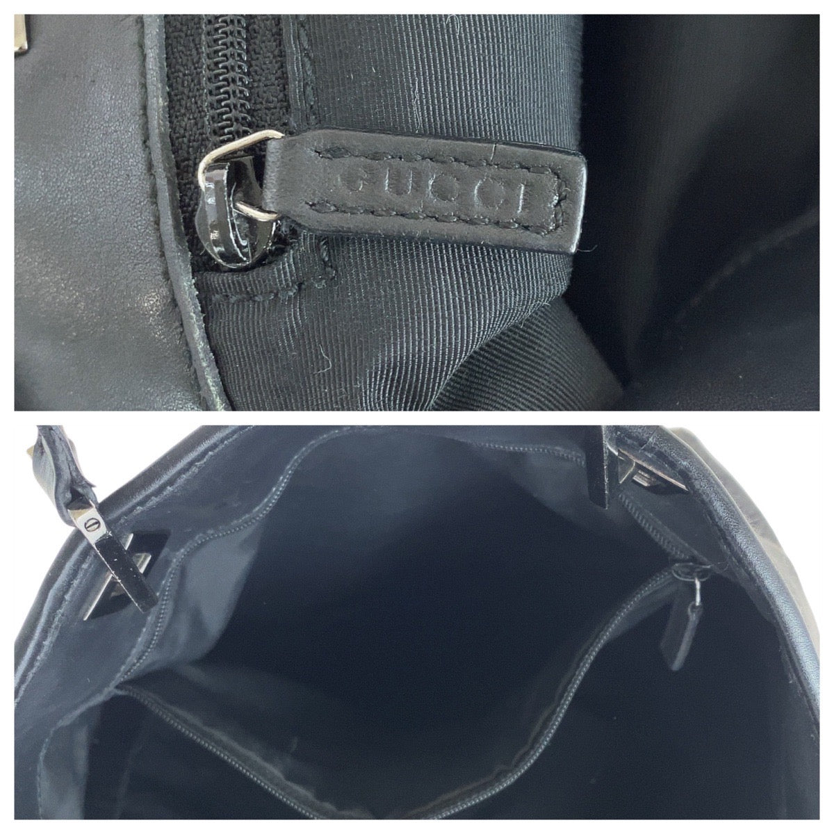 GUCCI Tote Bag 31243 GG canvas, leather BlackSilverMetal Tote Bag Shoulder Bag Women Used