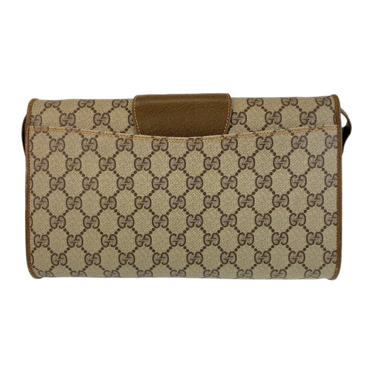 GUCCI Shoulder Bag 904 02 050 GG Supreme canvas, leather Beige Gold Metal Crossbody Shoulder Bag Messenger Bag Old Gucci Women Used